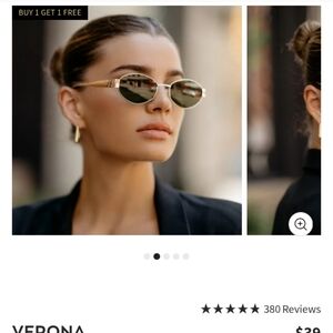 Steve Madden  Verona Gold Oval Sunglasses